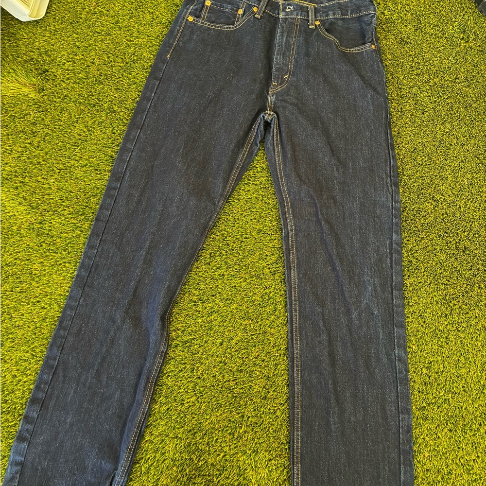Levi's Men's Indigo Straight Jeans with Contrast Stitching